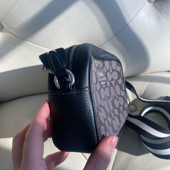 Coach Signature Black and Gray Crossbody Bag - Picture 5 of 10
